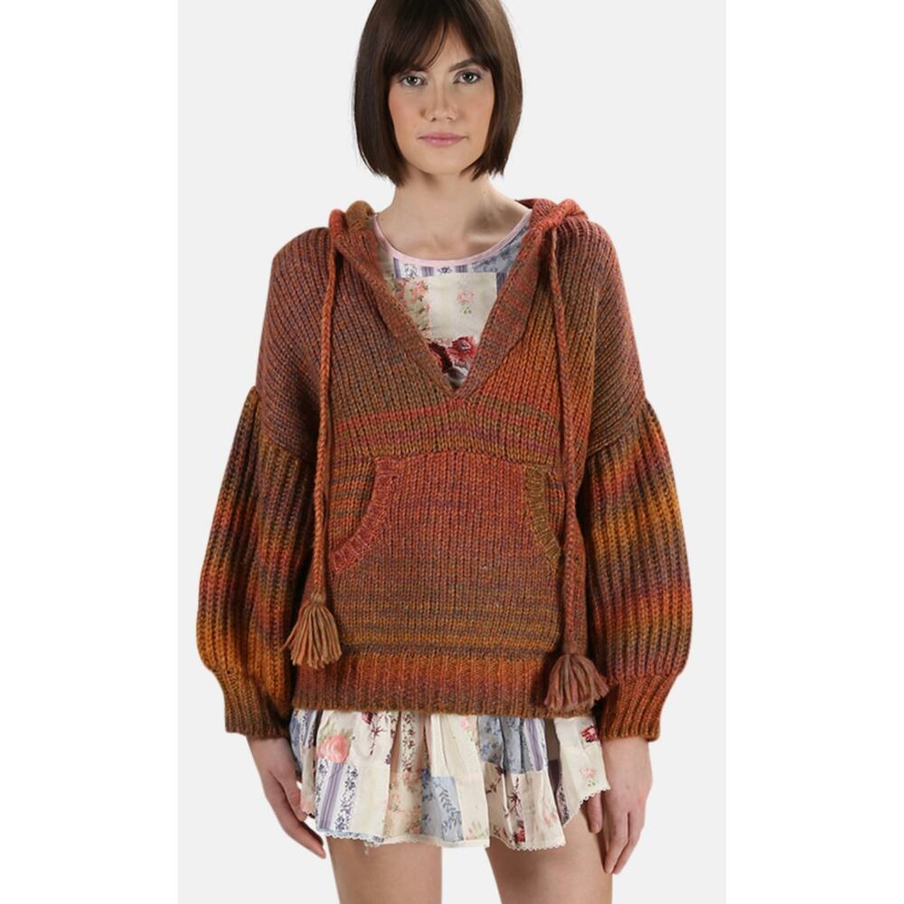LoveShackFancy Remington Alpaca Pullover Bell Sleeve, XS/S $620 - Picture 2 of 9
